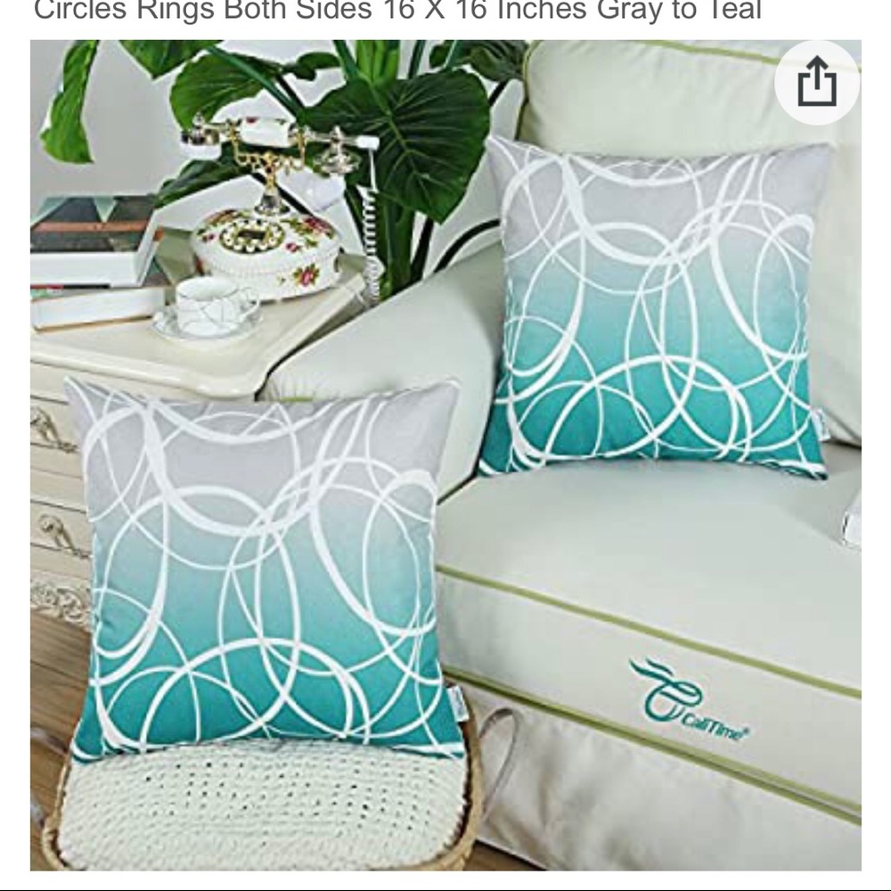 COPY - NWT SET OF 2 PCS PILLOW COVERS NO PILLOW I…